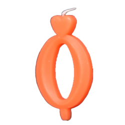 Narancssárga számgyertya - 0